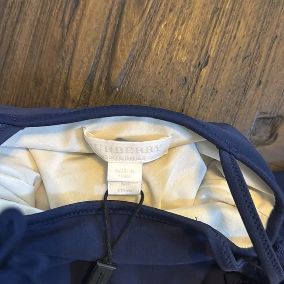 NWT 6M Burberry swim suit skirted blue - Picture 4 of 4